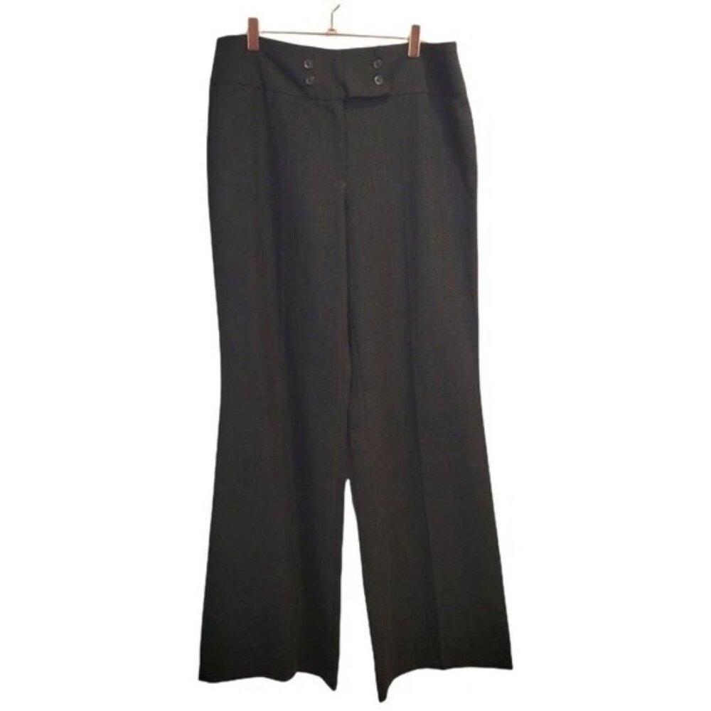 Cambio | Wide Leg High Rise Waisted Dress Career Pants Trousers Gray
